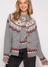 Load image into Gallery viewer, Gray Wool Blend Toggle Cardigan - Farm Town Floral & Boutique