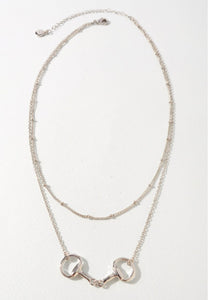 Gold or Silver Bit Necklace - Farm Town Floral & Boutique