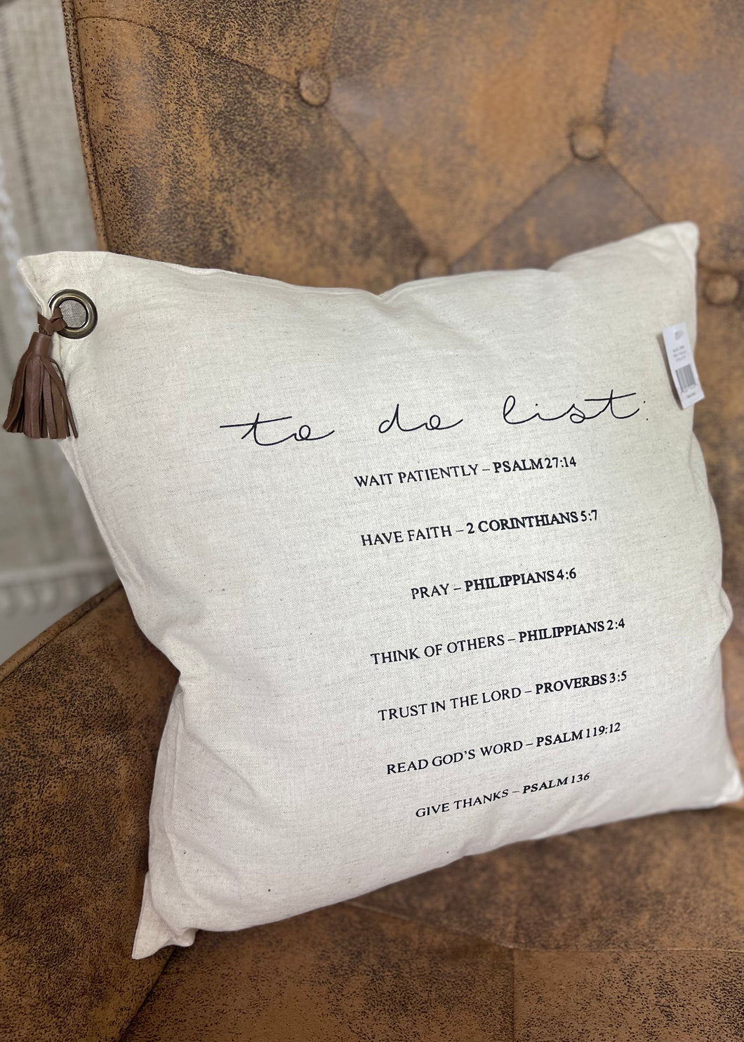 To Do List Pillow - Farm Town Floral & Boutique