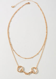 Gold or Silver Bit Necklace - Farm Town Floral & Boutique