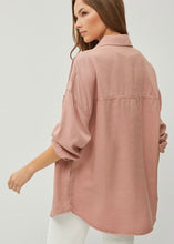 Load image into Gallery viewer, Mauve Oversized Shirt - Farm Town Floral &amp; Boutique
