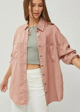 Load image into Gallery viewer, Mauve Oversized Shirt - Farm Town Floral &amp; Boutique
