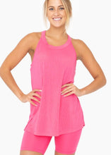 Load image into Gallery viewer, Pink Jersey Long Tank - Farm Town Floral &amp; Boutique
