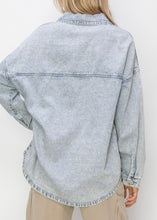 Load image into Gallery viewer, Light Denim Favorite Shacket - Farm Town Floral &amp; Boutique
