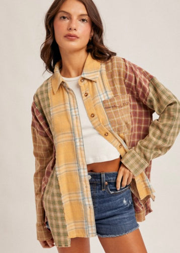 Sunflower Mix Flannel - Farm Town Floral & Boutique
