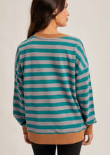 Load image into Gallery viewer, Teal Stripe Pullover

