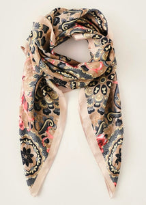 Cream and Pink Scarf