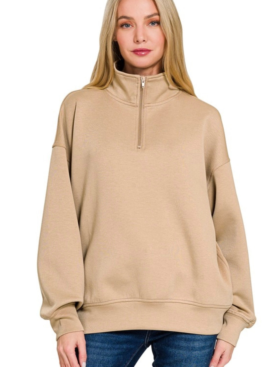 Taupe Scuba Pullover