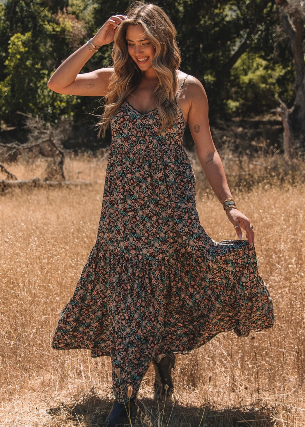 Vintage Floral Maxi Dress | Farm Town Floral & Boutique