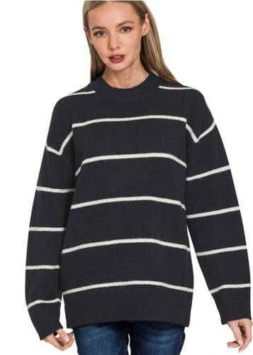 Black Back to School Sweater - Farm Town Floral & Boutique