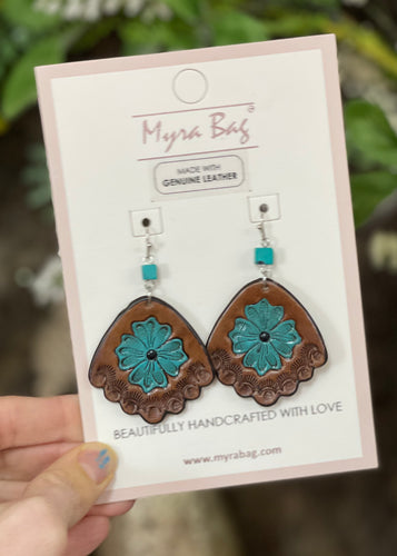 Prairie Blossom Leather Earrings - Farm Town Floral & Boutique