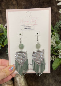 Sage Amazonite Earrings - Farm Town Floral & Boutique