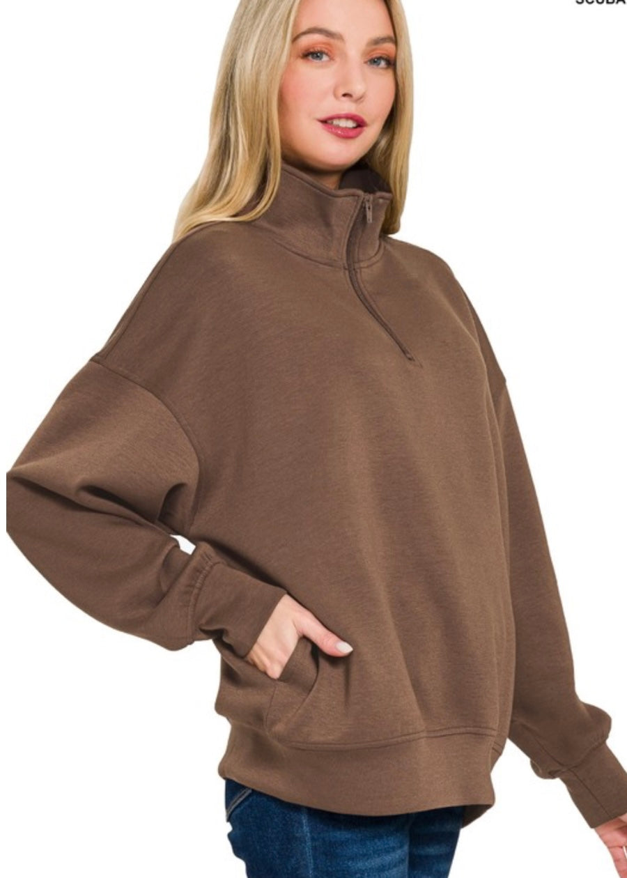 Brown Scuba Pullover