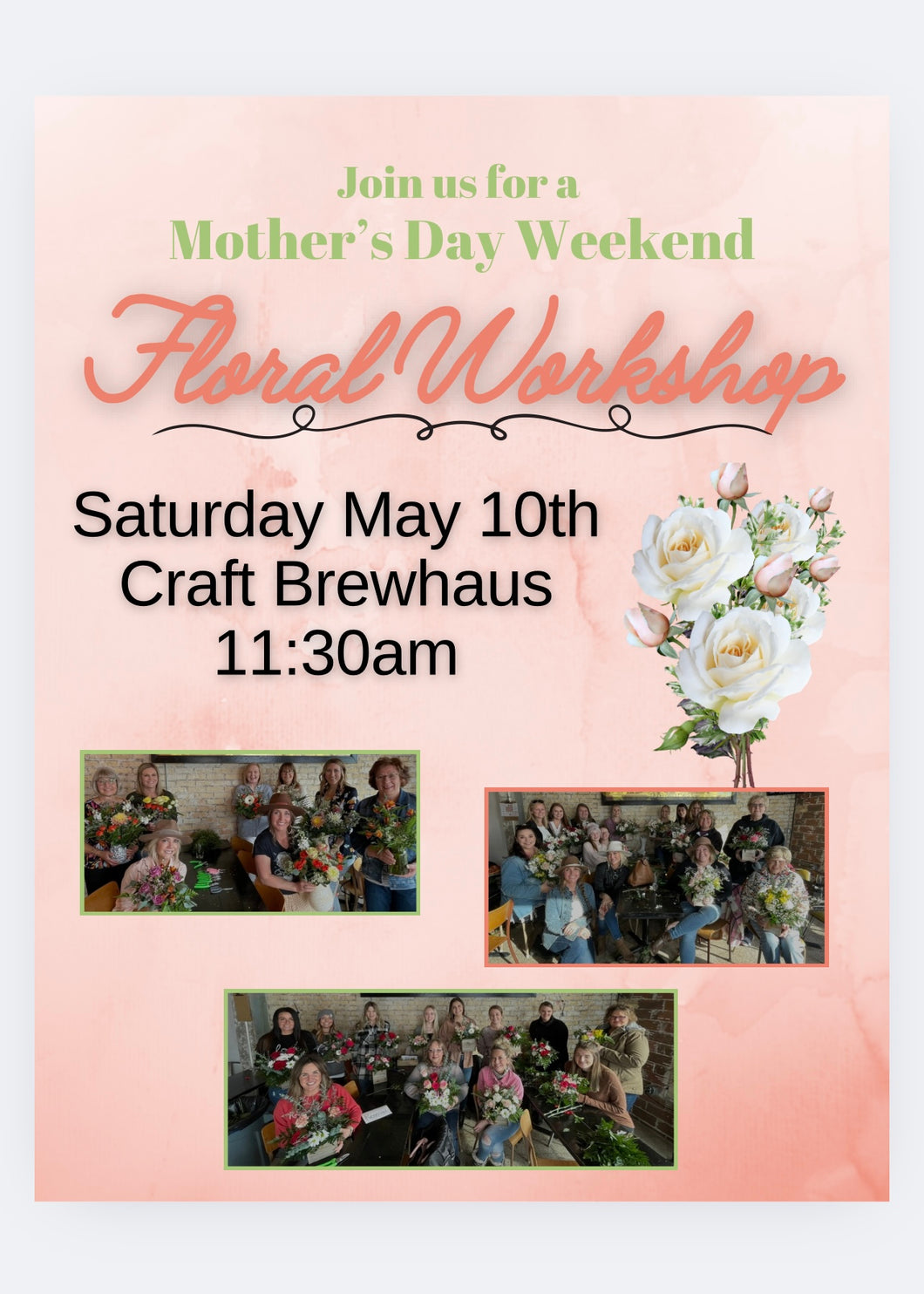 Mother’s Day Flower Workshop Registration - Farm Town Floral & Boutique