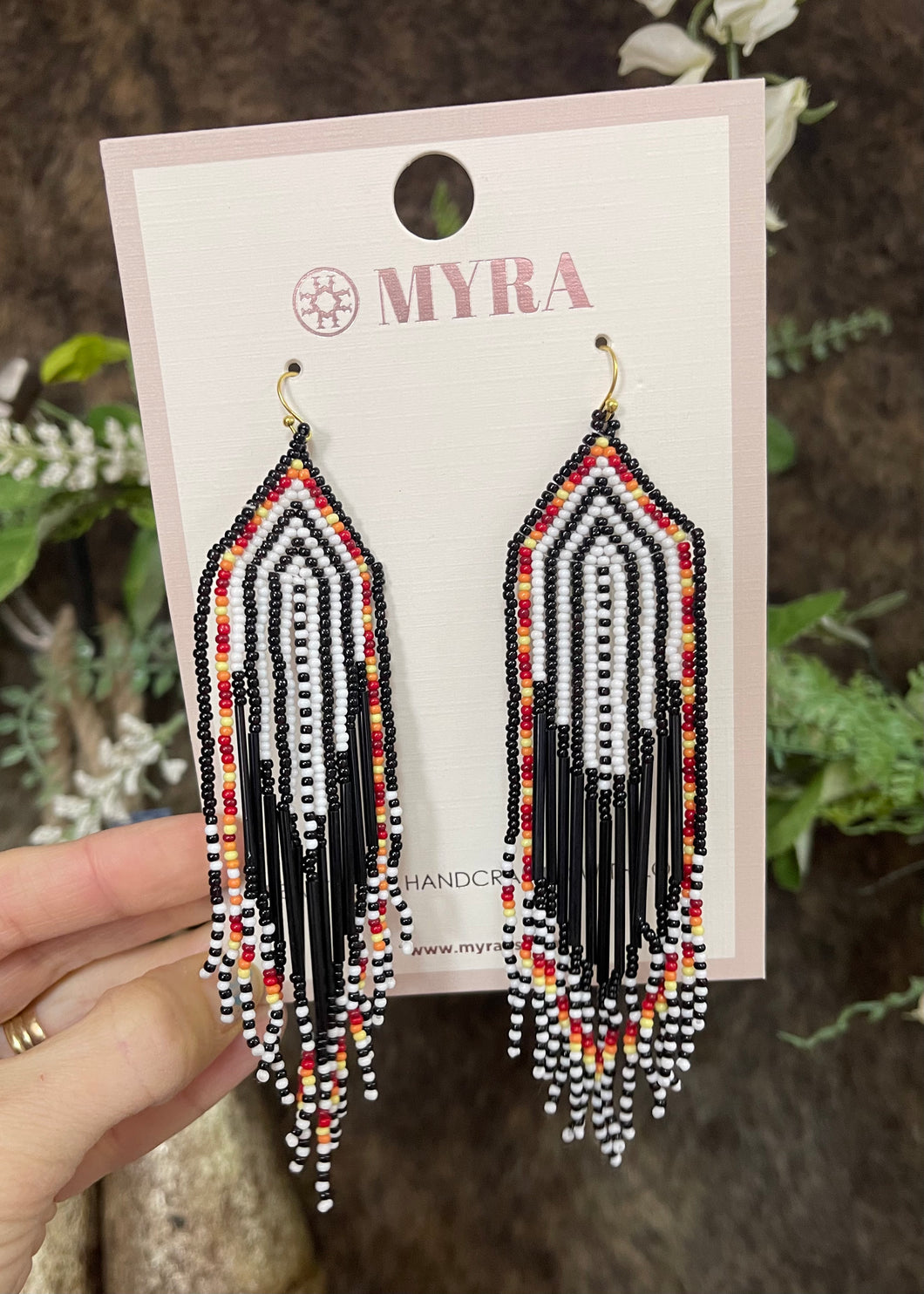 Black Dawn Beaded Earrings - Farm Town Floral & Boutique