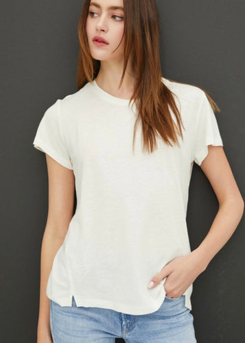 White Breezy Tshirt - Farm Town Floral & Boutique