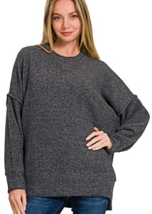 Charcoal Black Melange Sweater