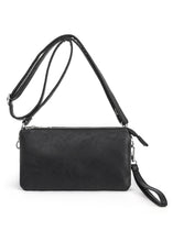 Load image into Gallery viewer, Black Vegan Leather Crossbody Purse - Farm Town Floral &amp; Boutique
