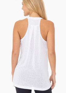 White Jersey Long Tank - Farm Town Floral & Boutique