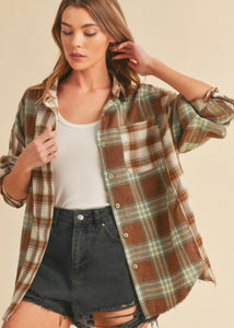 Brown Sage Mix Flannel