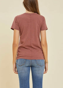 Earthy Mauve Slub Tee - Farm Town Floral & Boutique