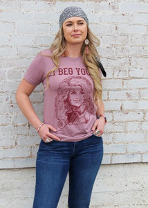 Purple Dolly Graphic Tee - Farm Town Floral & Boutique