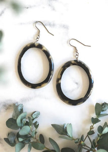 Genuine Horn Hoop Earrings - Farm Town Floral & Boutique