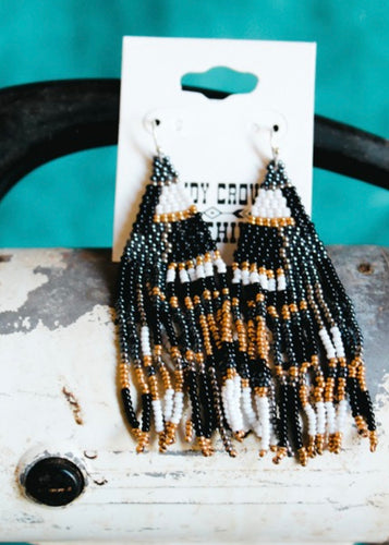 Black Hills Beaded Earrings - Farm Town Floral & Boutique
