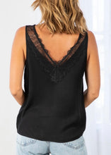 Load image into Gallery viewer, Black Lace Tank Top - Farm Town Floral &amp; Boutique
