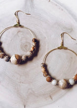 Load image into Gallery viewer, Cecelia Gemstone Hoops - Farm Town Floral &amp; Boutique
