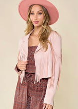 Load image into Gallery viewer, Blush Fringe Jacket - Farm Town Floral &amp; Boutique
