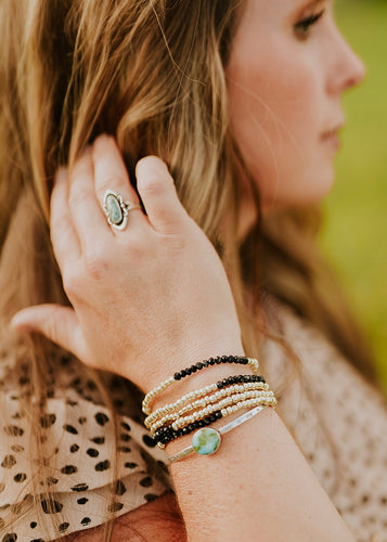 Black Gold Bracelet Set - Farm Town Floral & Boutique