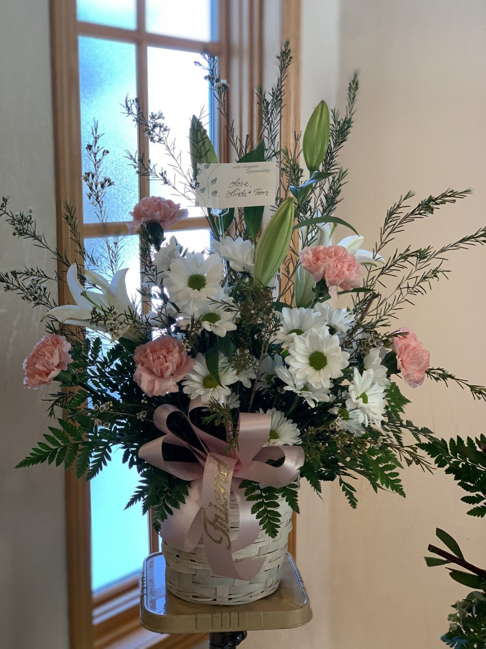 Daisies & Carnations Basket - Farm Town Floral & Boutique
